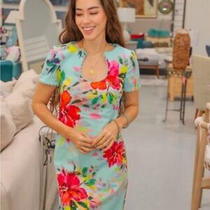 Trina Turk Multicolor Floral Midi Dress